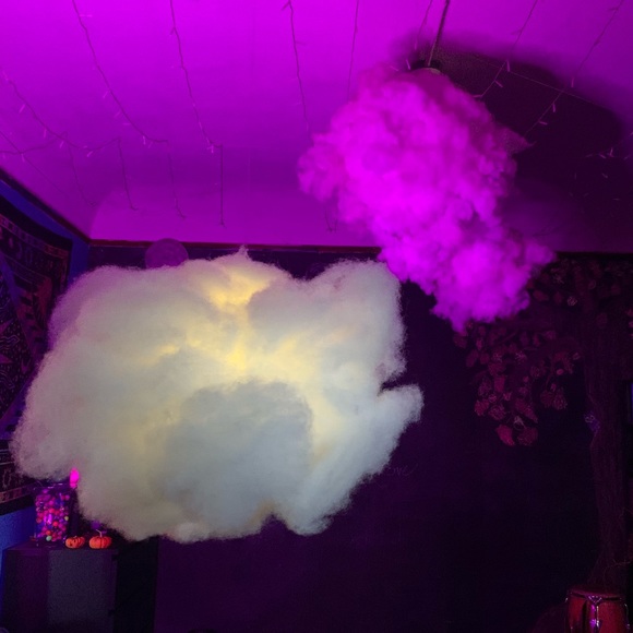 Cloud Lamp Decor recycled material - handmade OOAK - Picture 3 of 6